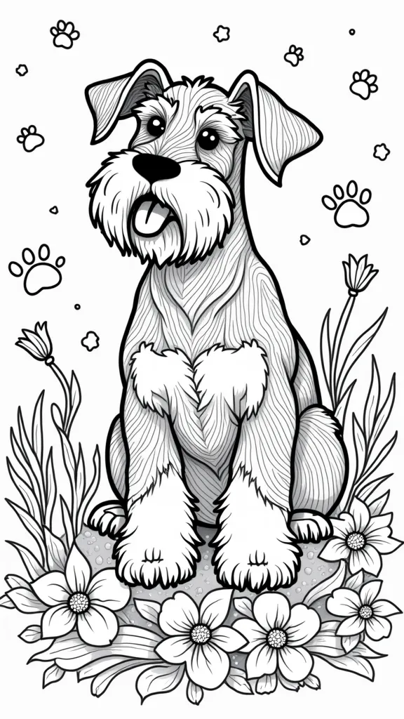 schnauzer coloring page